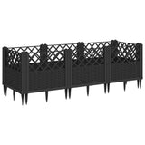Vidaxx Pflanzgefäß mit Zapfen 123,5x43,5x43,5 cm Polypropylen schwarz