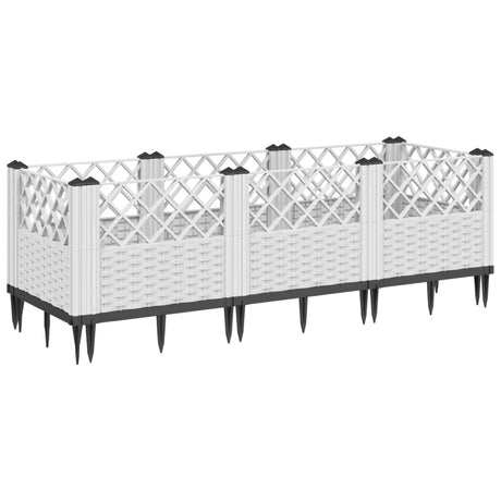 Vidaxx Pflanzgefäß mit Zapfen 123,5x43,5x43,5 cm Polypropylen weiß