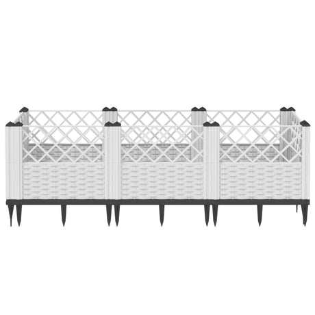 Vidaxx Pflanzgefäß mit Zapfen 123,5x43,5x43,5 cm Polypropylen weiß