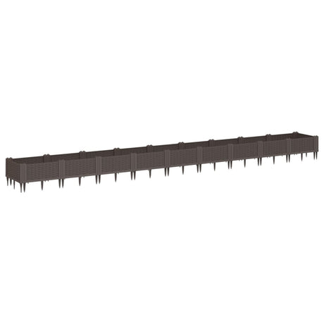 Vidaxx Pflanzgefäß mit Zapfen 362,5x42,5x28,5 cm Polypropylen braun