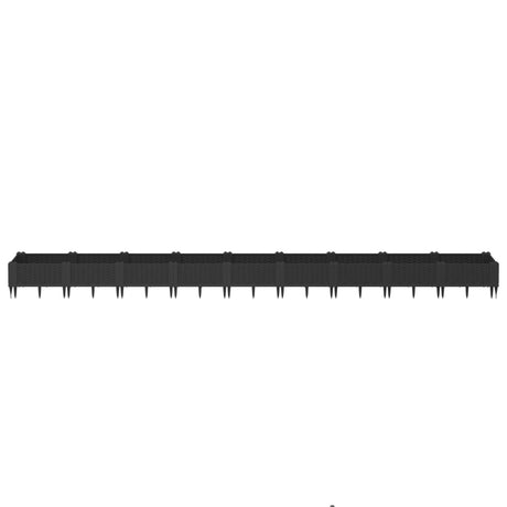 Vidaxx Pflanzgefäß mit Zapfen 362,5x42,5x28,5 cm Polypropylen schwarz