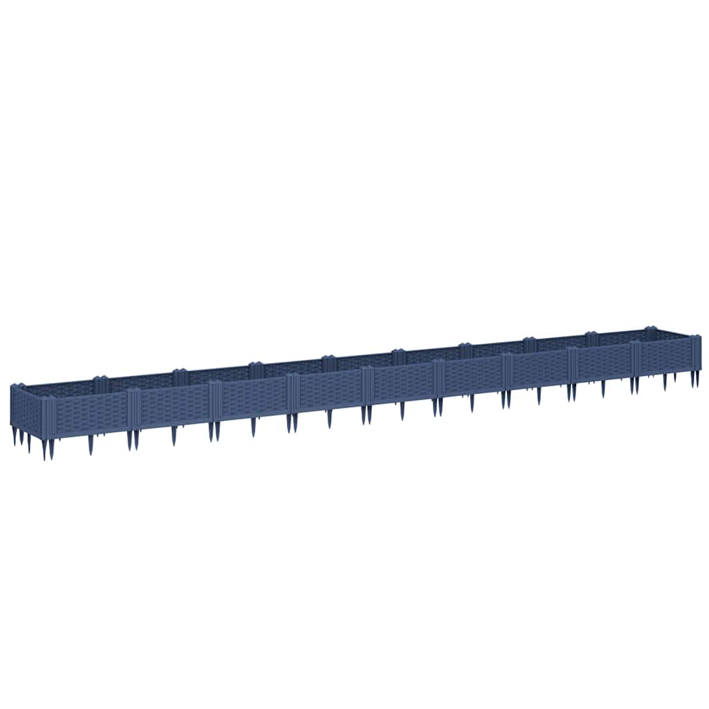 Vidaxx Pflanzgefäß mit Stiften 362,5 x 42,5 x 28,5 cm Polypropylen grau