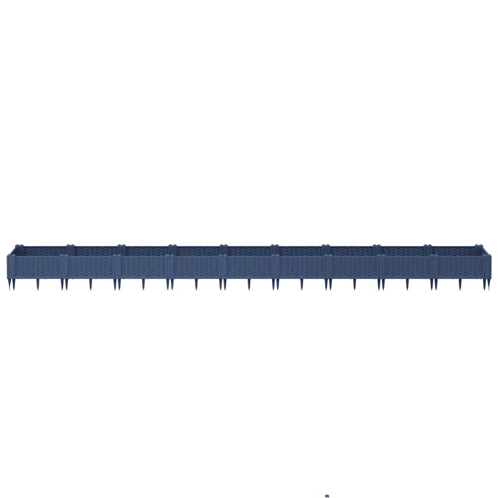Vidaxx Pflanzgefäß mit Stiften 362,5 x 42,5 x 28,5 cm Polypropylen grau