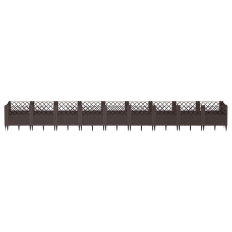 Vidaxx Pflanzgefäß mit Zapfen 363,5x43,5x43,5 cm Polypropylen braun