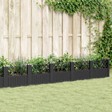 Vidaxx Pflanzgefäß mit Stiften 363,5x43,5x43,5 cm Polypropylen schwarz