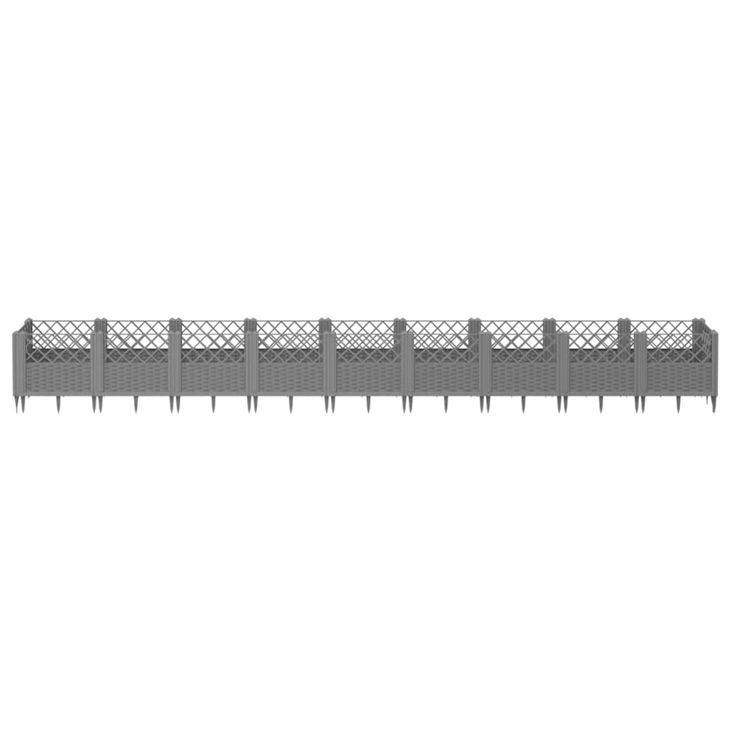 Vidaxx Pflanzgefäß mit Zapfen 363,5x43,5x43,5 cm Polypropylen hellgrau