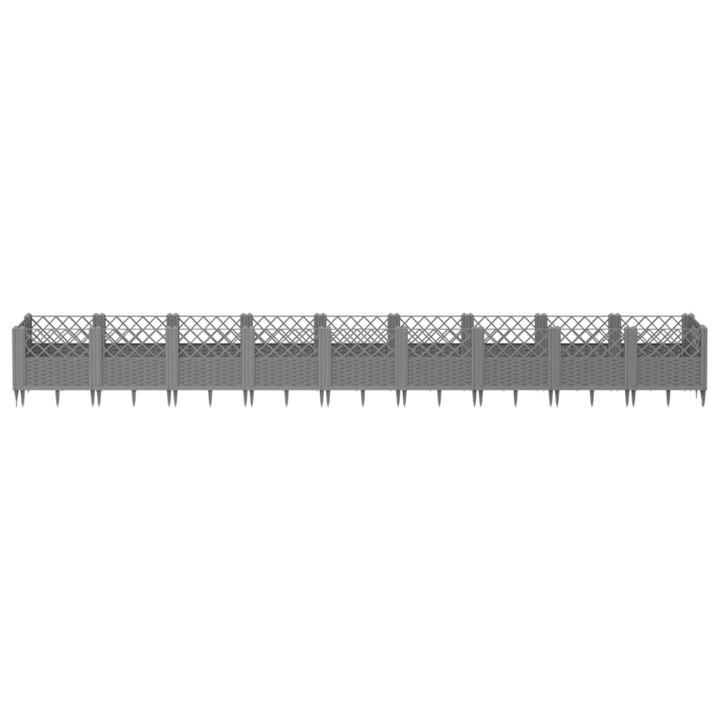 Vidaxl Planning Box z PINS 363.5x43.5x43.5 cm Polipropen jasnoszary