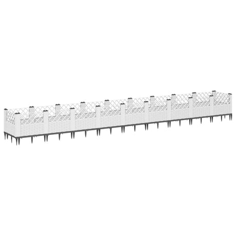 Vidaxx Pflanzgefäß mit Zapfen 363,5x43,5x43,5 cm Polypropylen weiß
