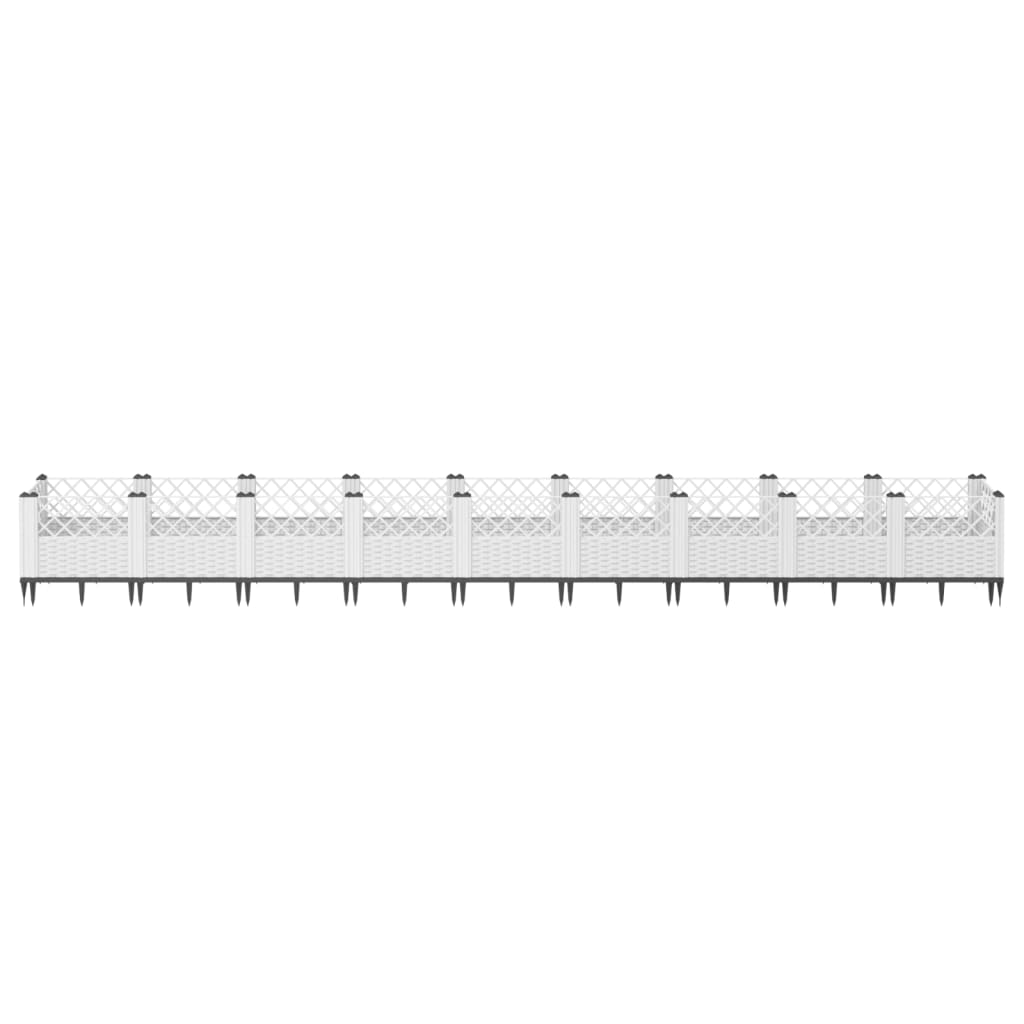 Vidaxl Planning Box med stifter 363.5x43.5x43,5 cm polypropenhvide