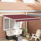 Vidaxl luifel automatisch uittrekbaar 300x250 cm bordeauxrood