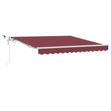 Vidaxl luifel automatisch uittrekbaar met led 300x250 cm bordeauxrood