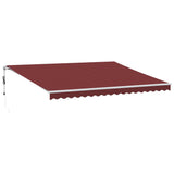 Vidaxl luifel automatesch verlängert mat LED 450X300 cm Bordeaux rout