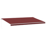 Vidaxl Luifel ručně rozšiřitelný s LED 600x300 cm Bordeaux Red