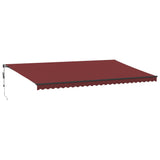 Vidaxl Luifel udvider automatisk 600x350 cm Bordeaux Red