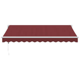 Vidaxl luifel automatisch uittrekbaar 350x250 cm bordeauxrood