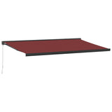 Vidaxl Luifel manually extends 500x300 cm Bordeaux red