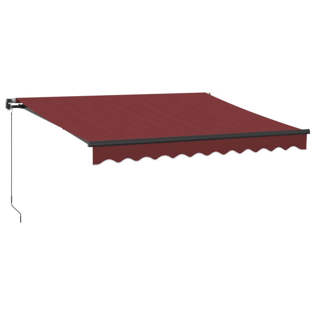 Vidaxl luifel manuell ausziehbar mit LEDs 300x250 cm Bordeaux rot