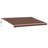 Vidaxl Luifel exponierbar mit LED 450x350 cm Brown