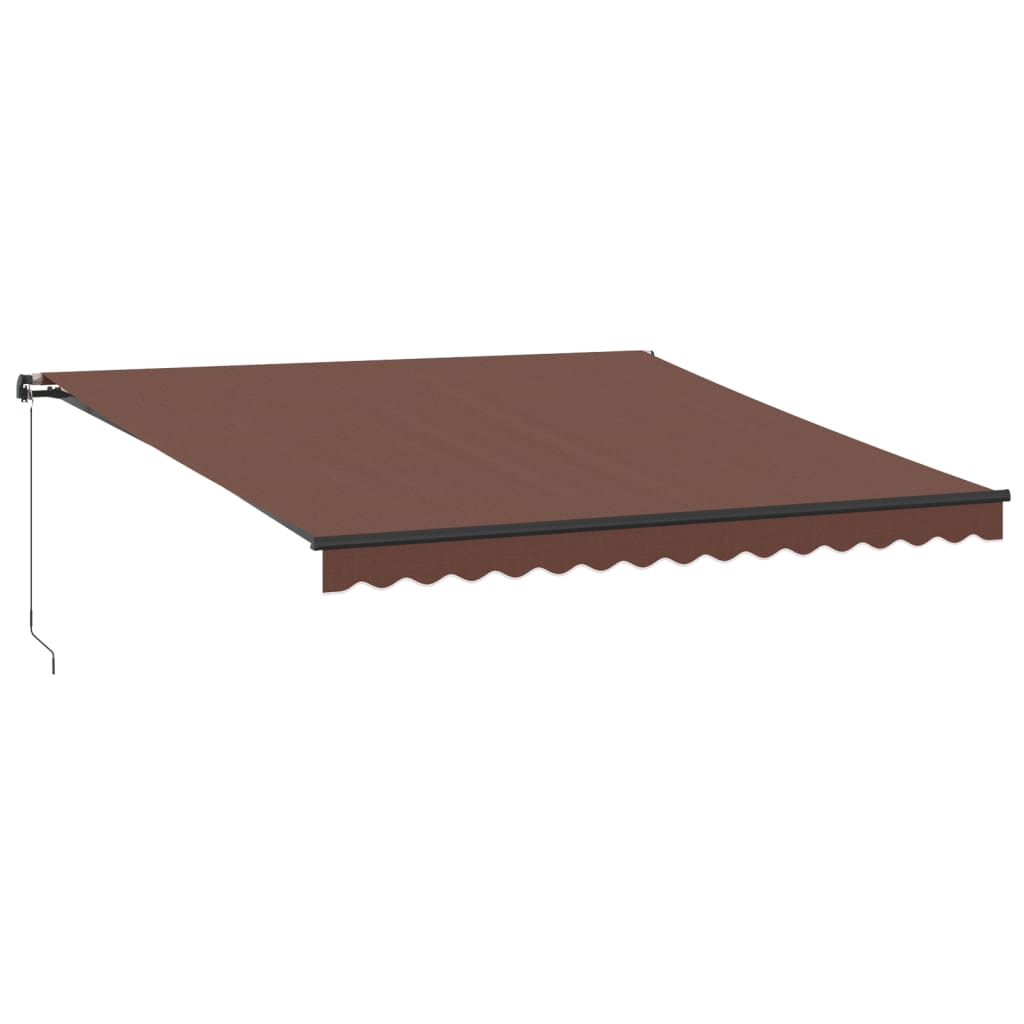 Vidaxl Luifel se puede extender manualmente con LED 400x350 cm Brown