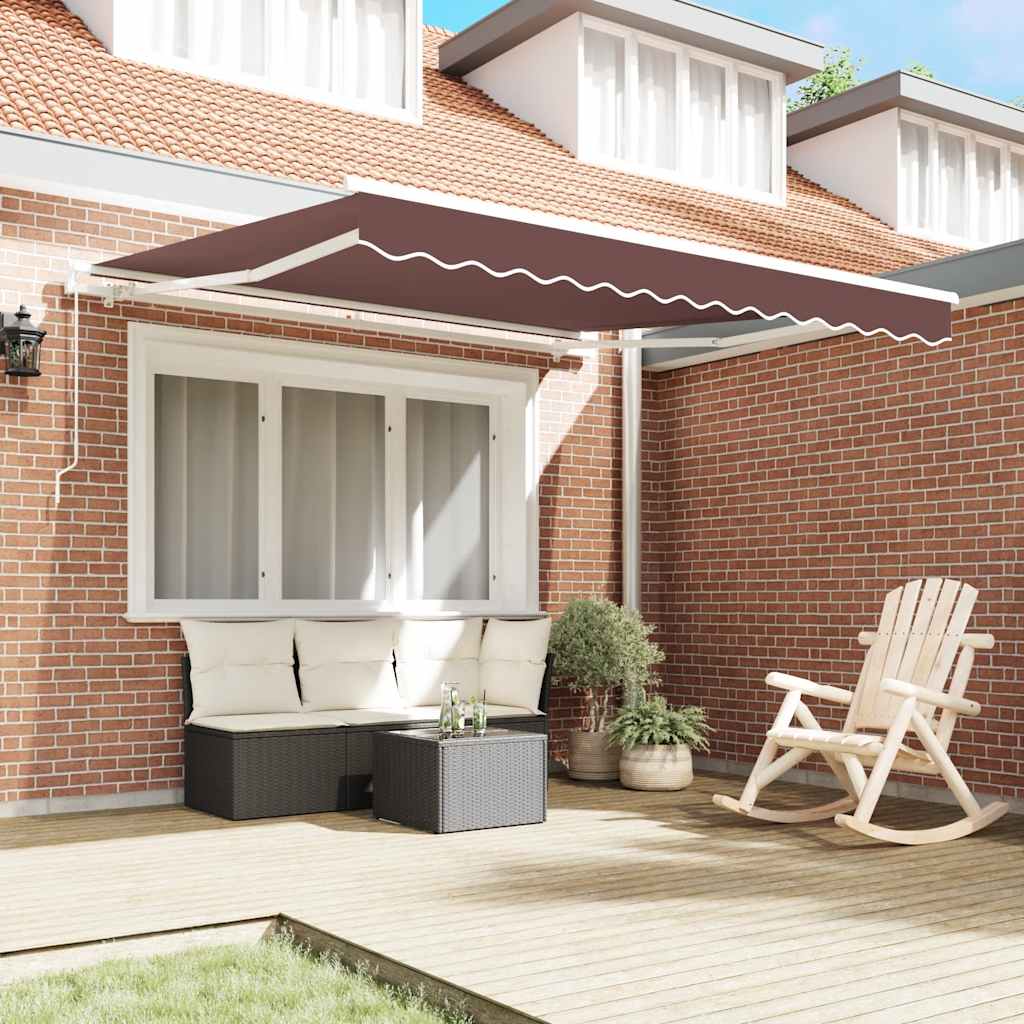 VidaXL Markise manuell ausziehbar 300x250 cm braun