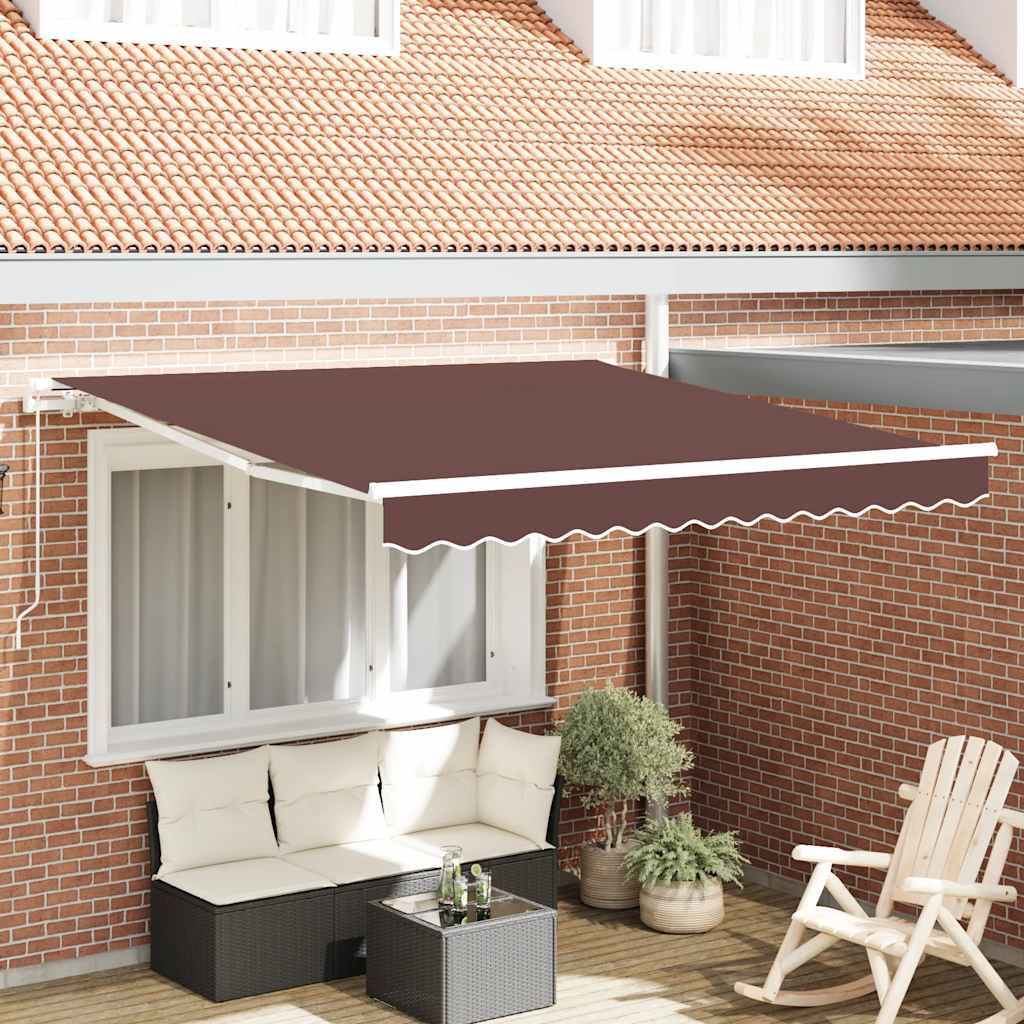 VidaXL Markise manuell ausziehbar 300x250 cm braun
