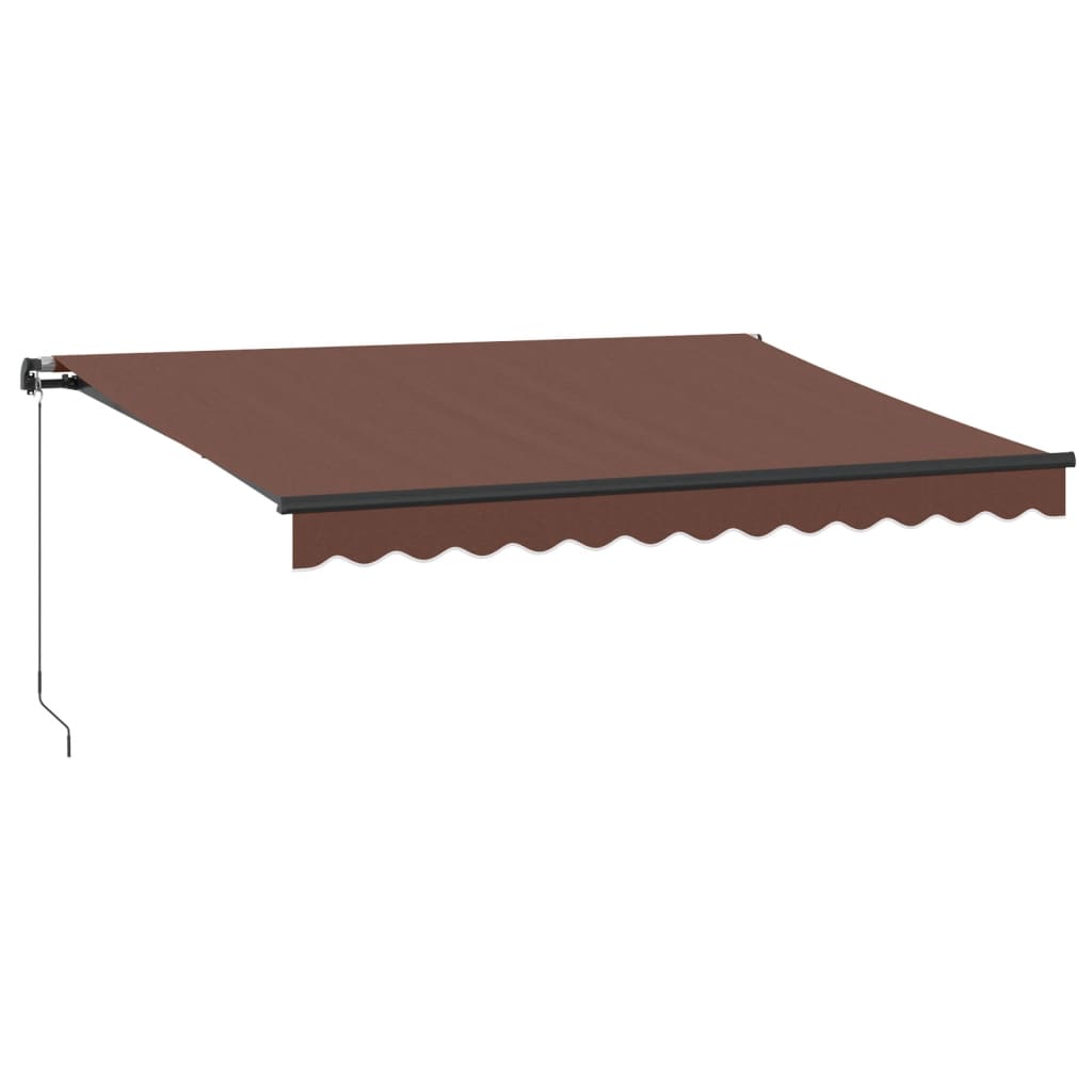 Vidaxl luifel manuell verlängert mat LED 350x250 cm Brown