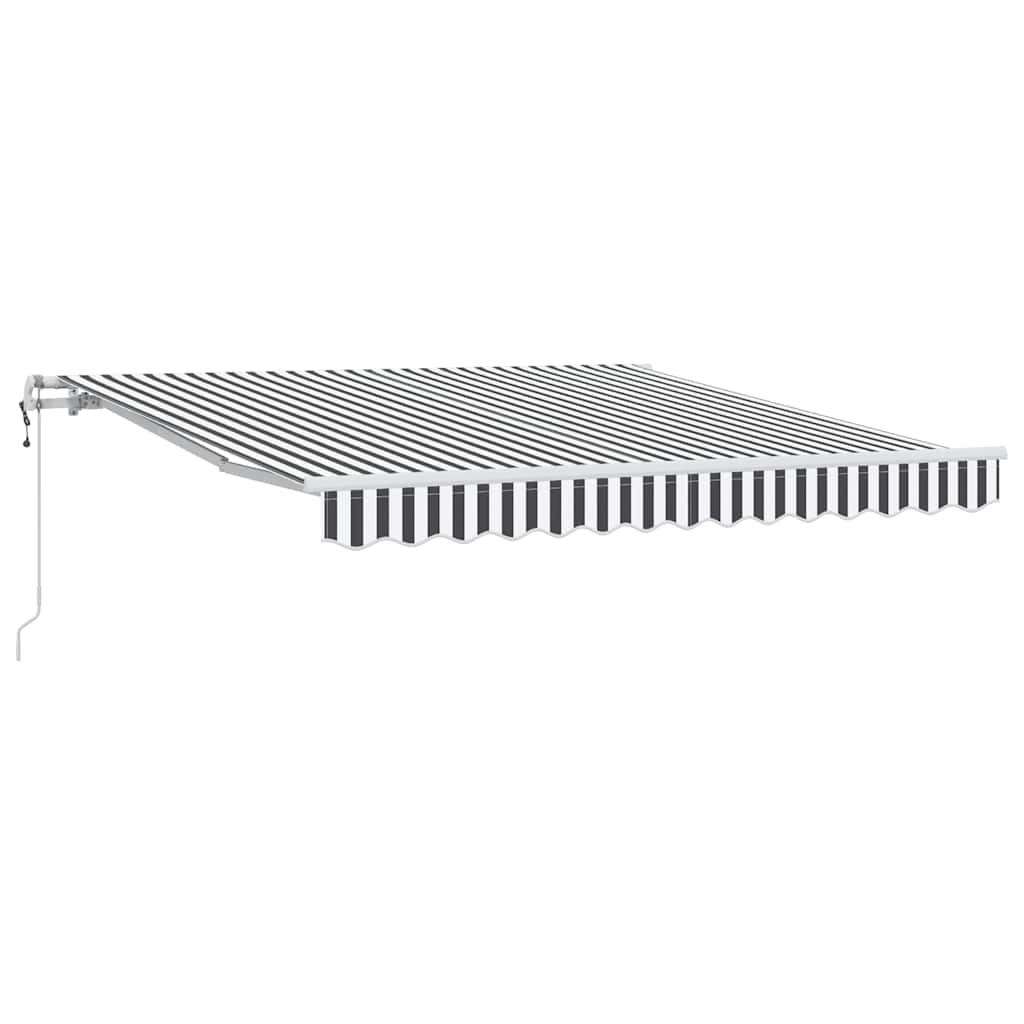 Vidaxl luifel automatisch uittrekbaar 300x250 cm antracietkleur en wit