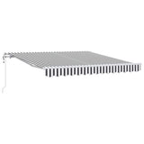 Vidaxl luifel automatisch uittrekbaar 300x250 cm antracietkleur en wit