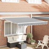 Vidaxl luifel automatisch uittrekbaar 300x250 cm antracietkleur en wit