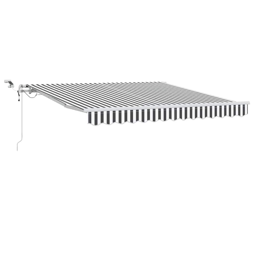 Vidaxl luifel automatisch uittrekbaar led 300x250 cm antraciet en wit