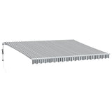 Vidaxl Luifel Automatisk extraktor LED 450x350 cm Anthracite och vit