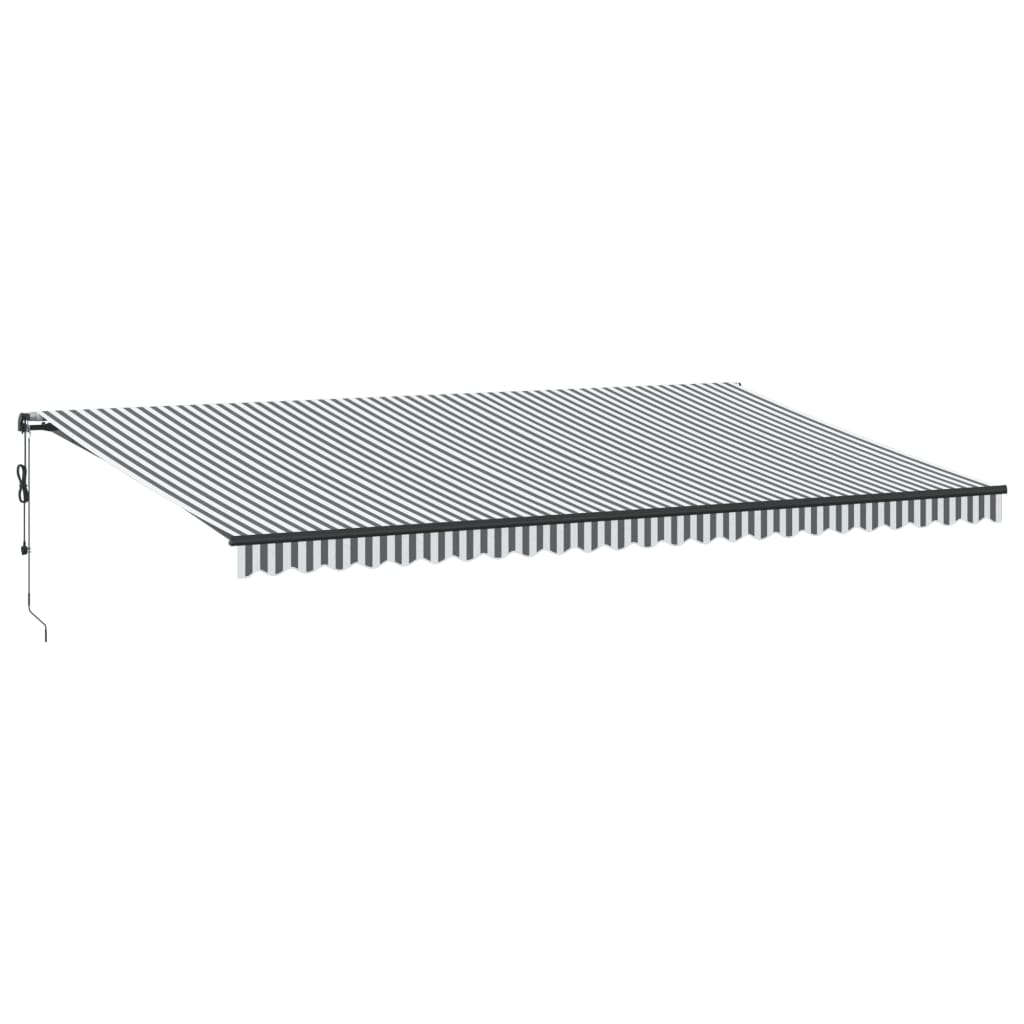 Vidaxl Luifel étend automatiquement l'anthracite et le blanc de 600x350 cm