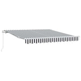 VidaXL Markise manuell ausziehbar 300x250 cm Anthrazit und Weiß