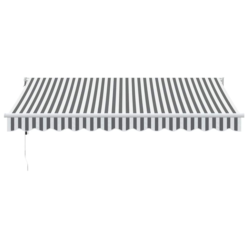 Vidaxl luifel uittrekbaar 3,5x2,5 m stof en aluminium antraciet en wit