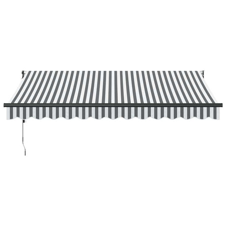 Vidaxl luifel uittrekbaar 3,5x2,5 m stof en aluminium antraciet en wit