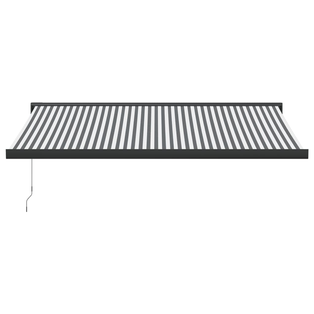 Vidaxl Luifel extensible 4x3 m poussière et anthracite en aluminium et blanc