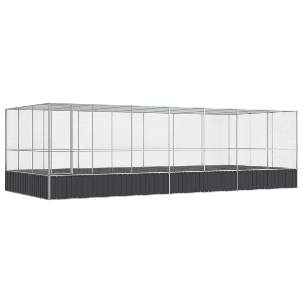 Vidaxl Aviary con estensione 725x307x212 m color argento in acciaio