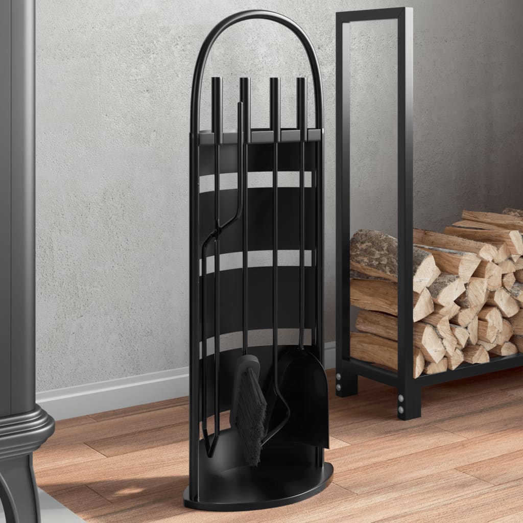 Vidaxx 5-teiliges Kaminbesteckset 23x15x66 cm Stahl