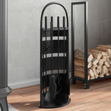 Vidaxx 5-teiliges Kaminbesteckset 23x15x66 cm Stahl
