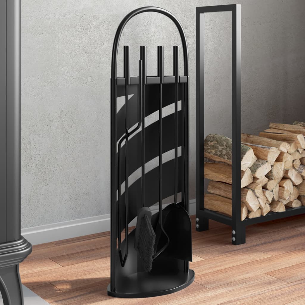 Vidaxx 5-teiliges Kaminbesteckset 23x15x66 cm Stahl