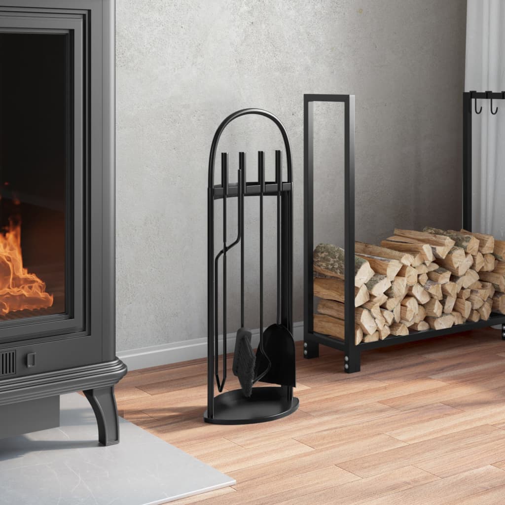 Vidaxx 5-teiliges Kaminbesteckset 23x15x66 cm Stahl