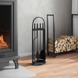Vidaxx 5-teiliges Kaminbesteckset 23x15x66 cm Stahl
