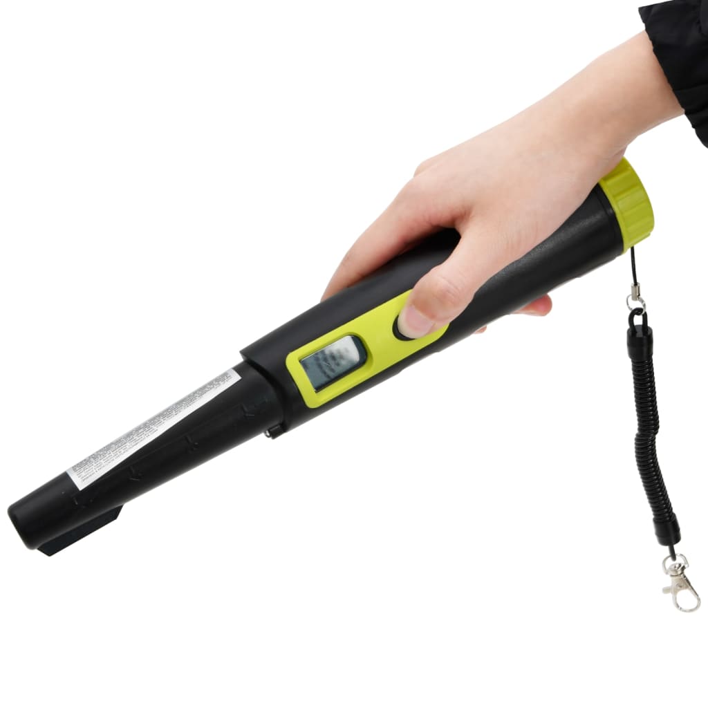 Detector de metal Vidaxl PinPointer con pantalla LCD en negro y amarillo