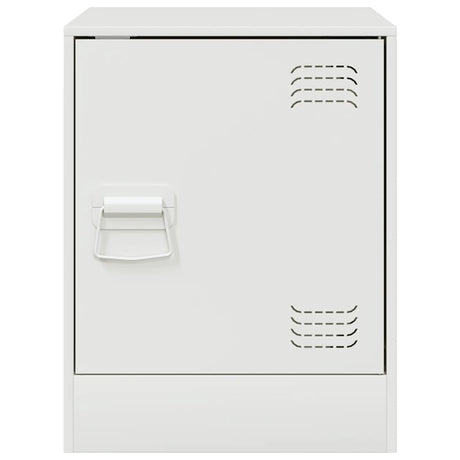 Vidaxl nachtkastjes 2 st 34,5x39x44 cm staal wit