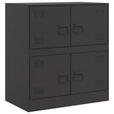 Vidaxl dressoir 67x39x73 cm staal zwart