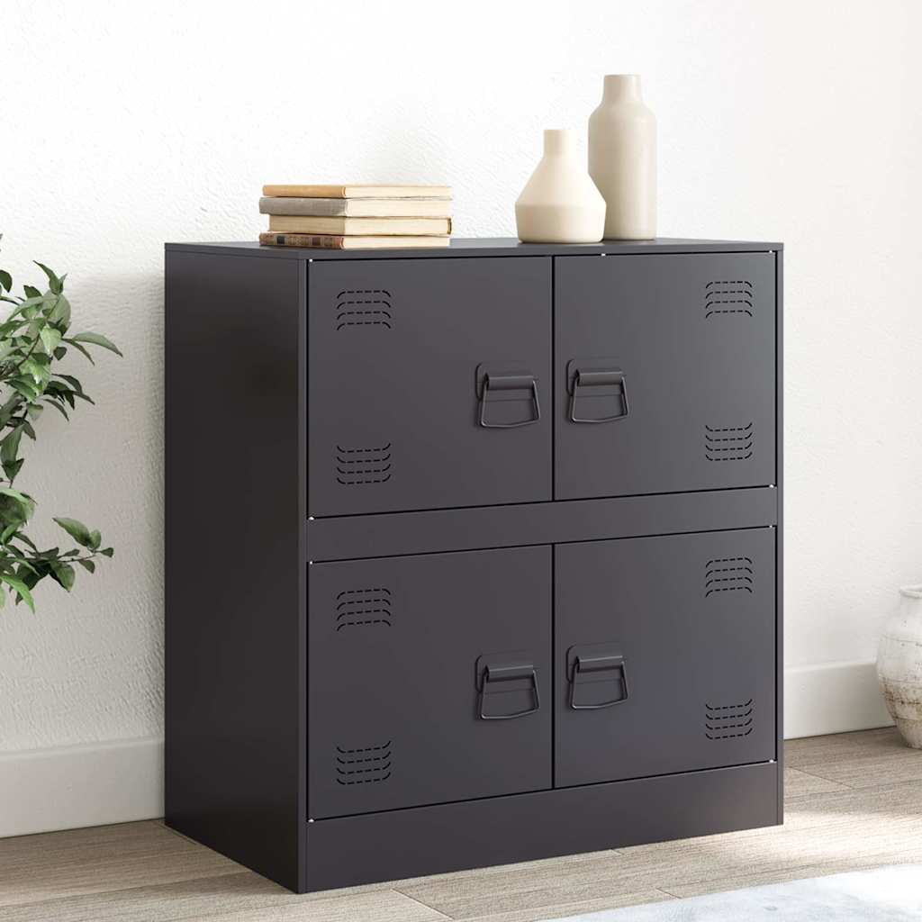 Vidaxl dressoir 67x39x73 cm staal zwart