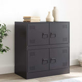 Vidaxl dressoir 67x39x73 cm staal zwart