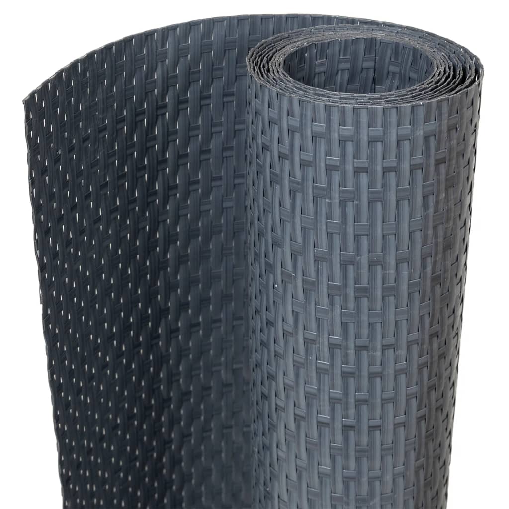 Écran de balcon Vidaxl 300x90 cm Poly Rattan Anthracite -Colored