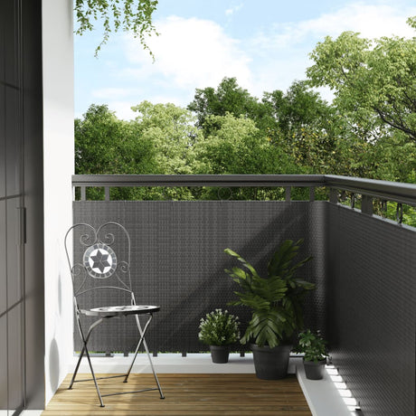 Vidaxx Balkonschirm 300x90 cm Polyrattan Anthrazit