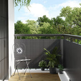 Vidaxl balkongskjerm 500x80 cm Poly Rattan Anthracite -farget